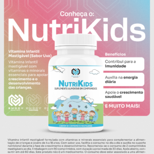 NutriKids – Vitamina Infantil Mastigável (Sabor Uva)