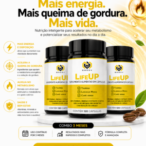 Combo LifeUP 3 Meses – Queima de Gordura, Controle do Apetite e Resultados Consistentes